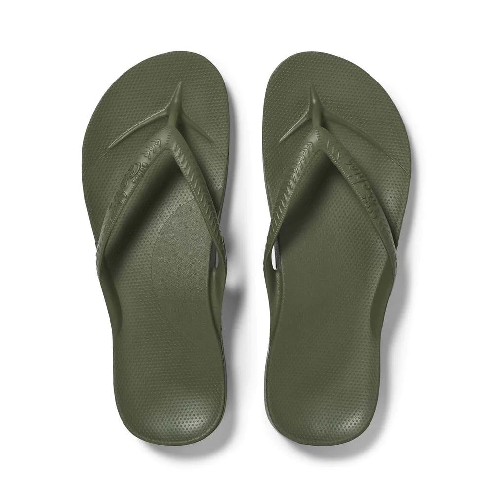 Archies Support Thongs - Khaki  Shop Archies Thongs Adelaide – The Bloke  Shop