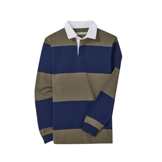 Tweedale Rugby Jumper in Navy and Green at The Bloke Shop, RM Willams Shop Adelaide, 