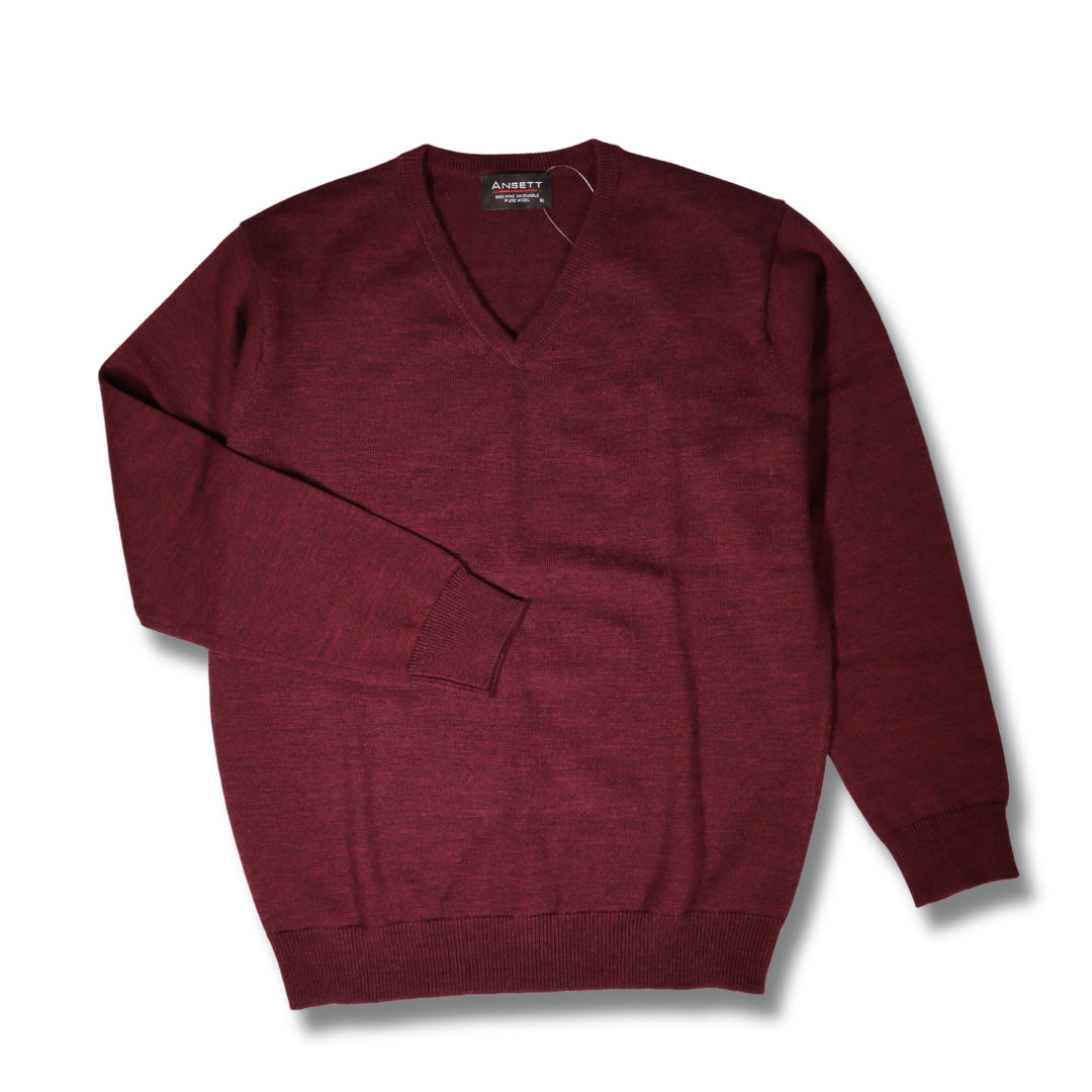 Ansett Superwash V Neck Knit