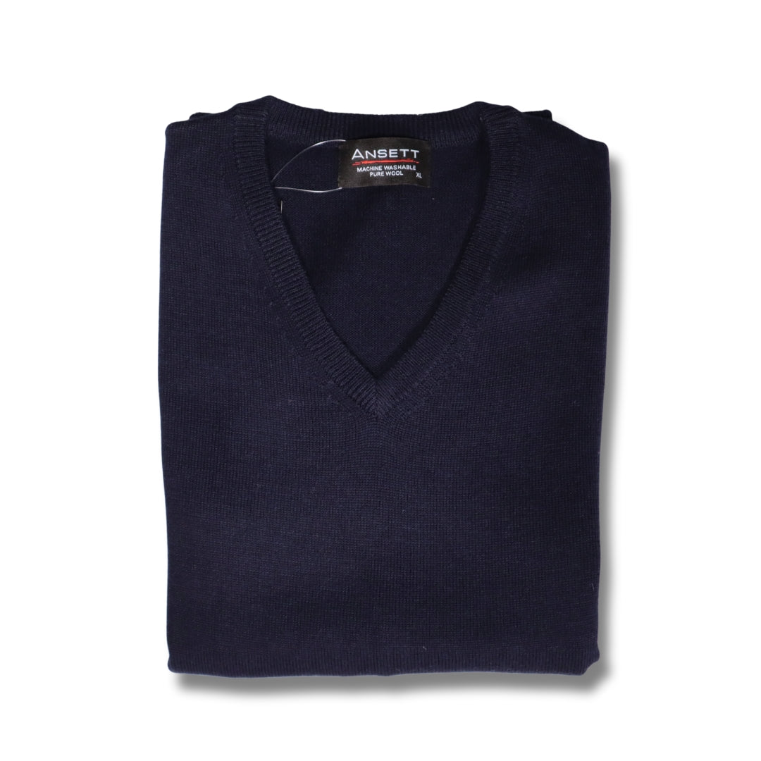 Ansett Superwash Wool V-Neck Jumper