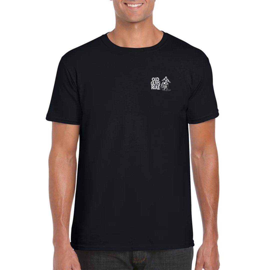 Biker Guy T-Shirt Black Tee SS by Old Guys Rule OGR | The Bloke Shop