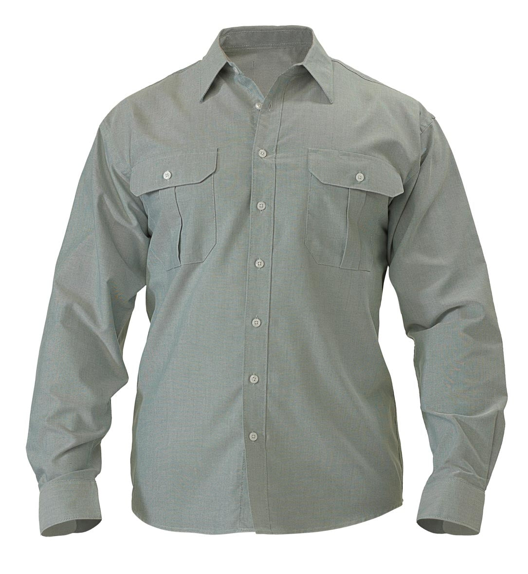 Bisley Oxford Shirt - Long Sleeve S Green Workwear by Bisley | The Bloke Shop