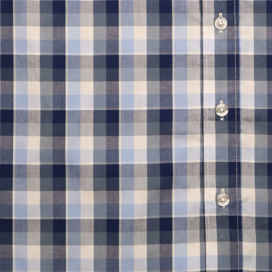 Bisley Shirts Summer Long Sleeve Casual Blue Check Mens Shirt by Bisley | The Bloke Shop