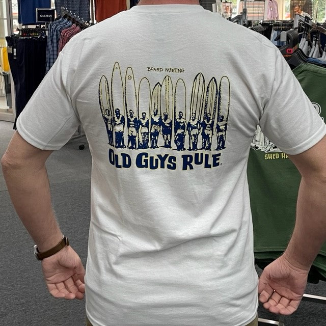 Board Meeting T-Shirt by Old Guys Rule M White Mens Tshirt by Old Guys Rule OGR | The Bloke Shop