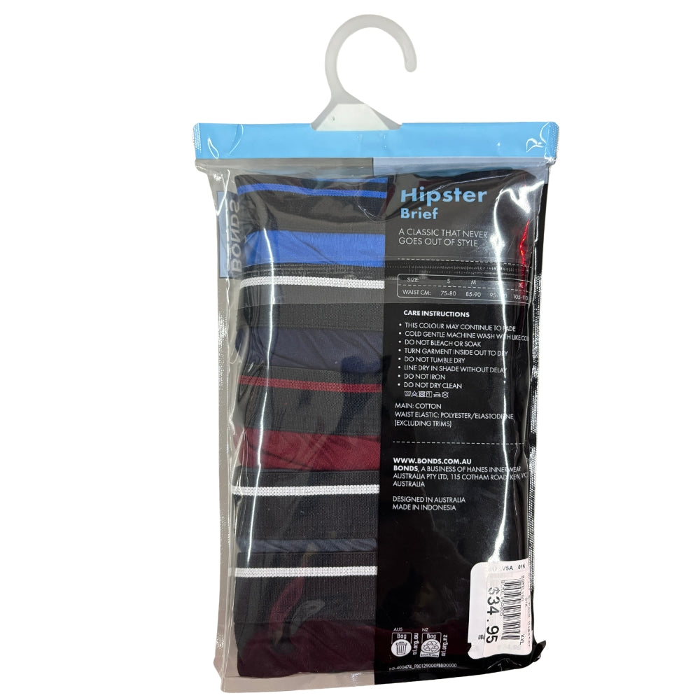 Bonds 5 Pack Hipster Briefs