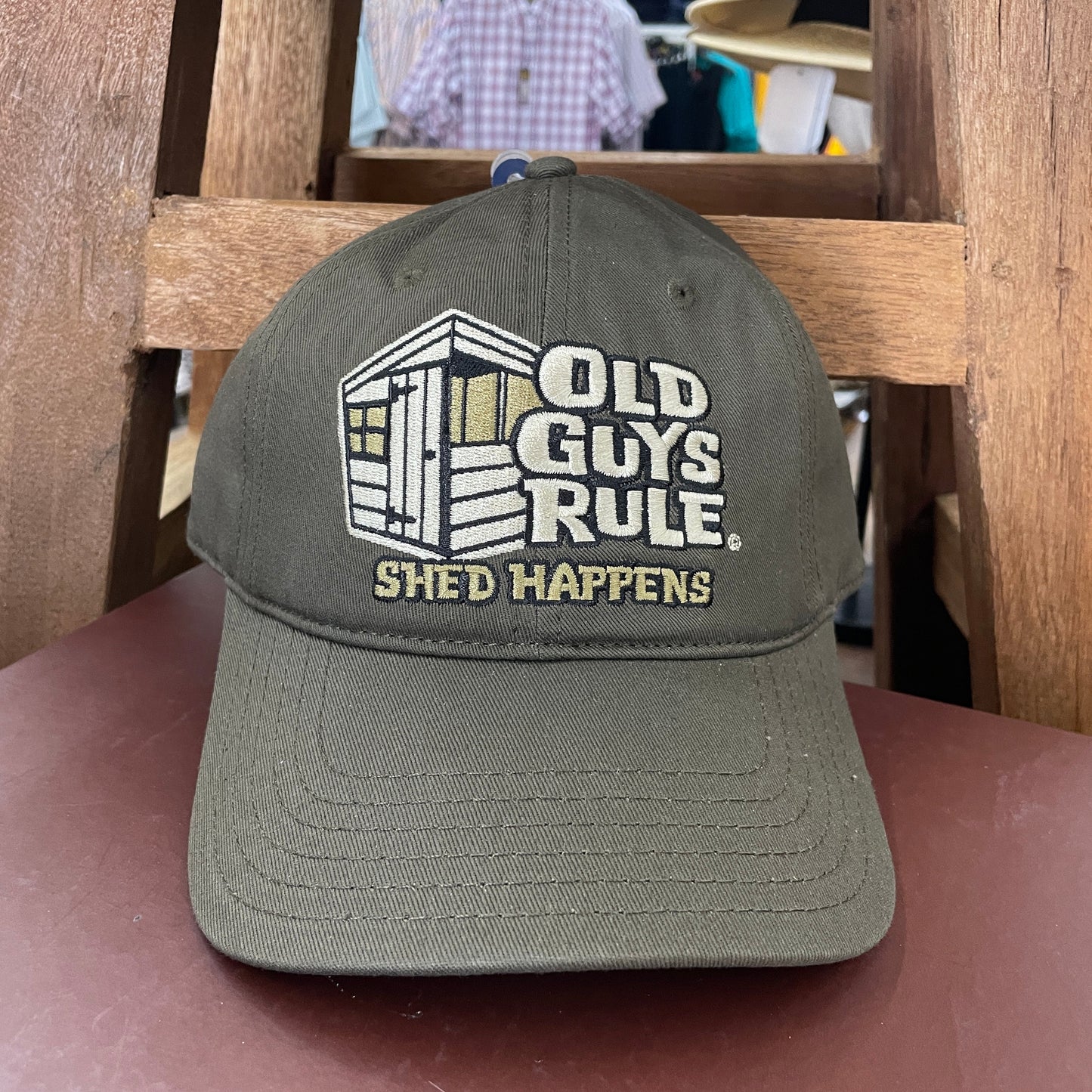 OGR Shed Happens Cap OS Dark Green Mens Hats by Old Guys Rule OGR | The Bloke Shop