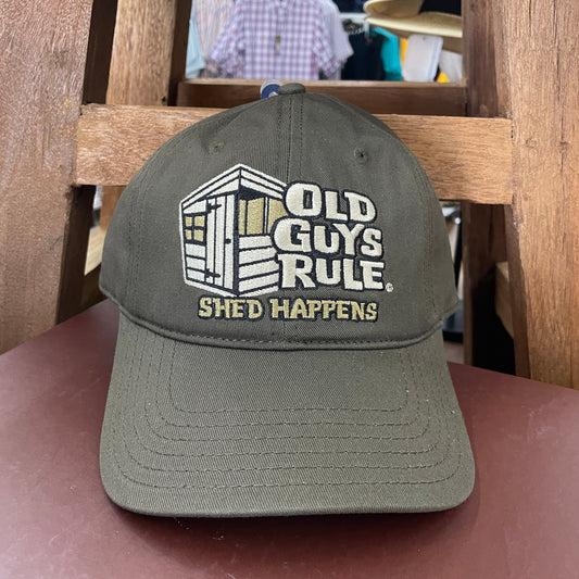 OGR Shed Happens Cap OS Dark Green Mens Hats by Old Guys Rule OGR | The Bloke Shop