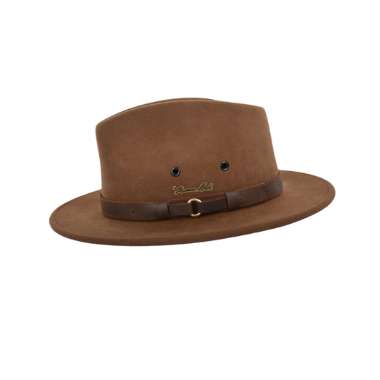 Casablanca Crushable Wool Felt Hat 59 Chestnut Mens Hats, Scarves, Beanies by Thomas Cook | The Bloke Shop