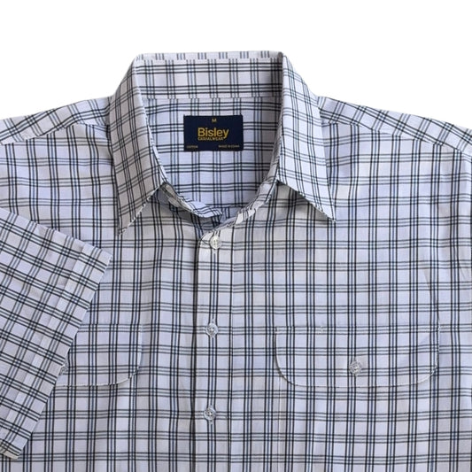 Causal Cotton Check Short Sleeve Shirt S26