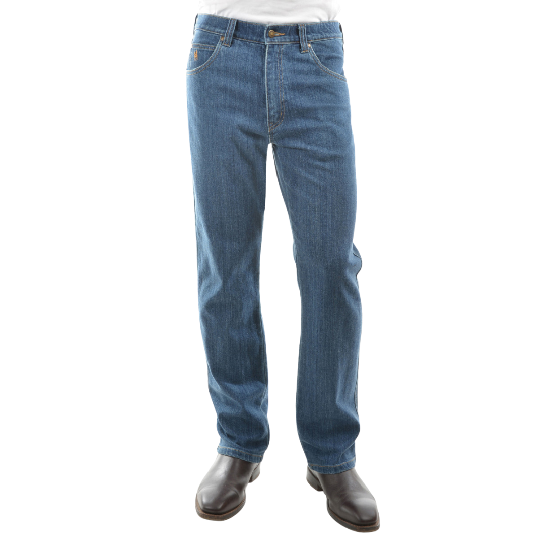 Comfort Waist Jean Regular Leg 32 Stone Wash Menswear Fashion - Mature by Thomas Cook | The Bloke Shop