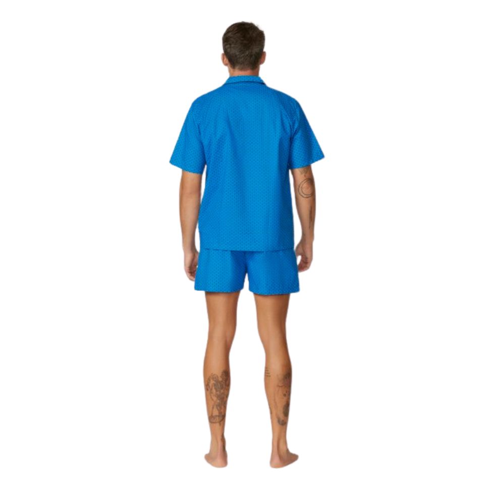 Contare Short Length Cotton Rich PJs Blues Assorted Mens Sleepwear by Contare | The Bloke Shop