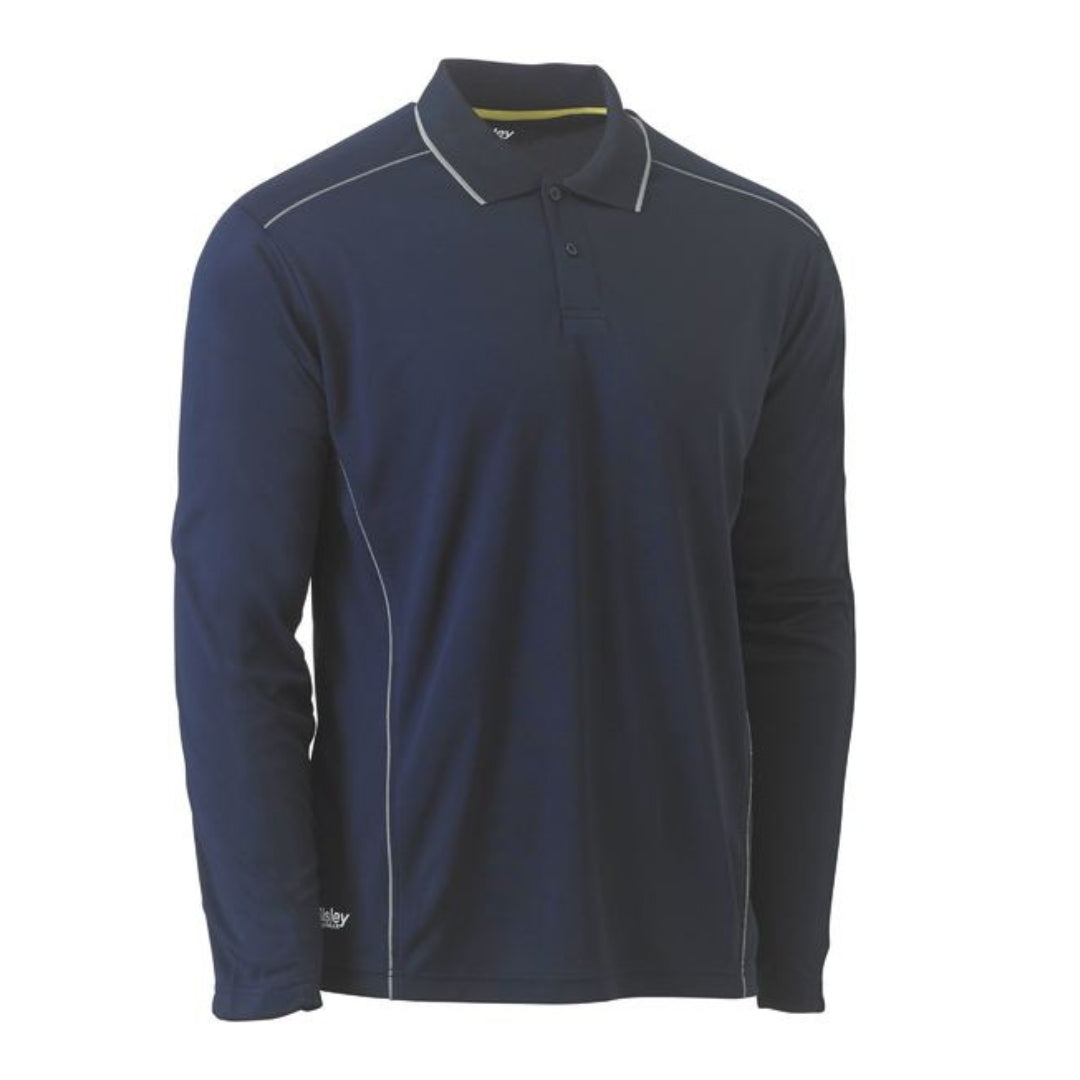 Cool Mesh Polo with Reflective Piping