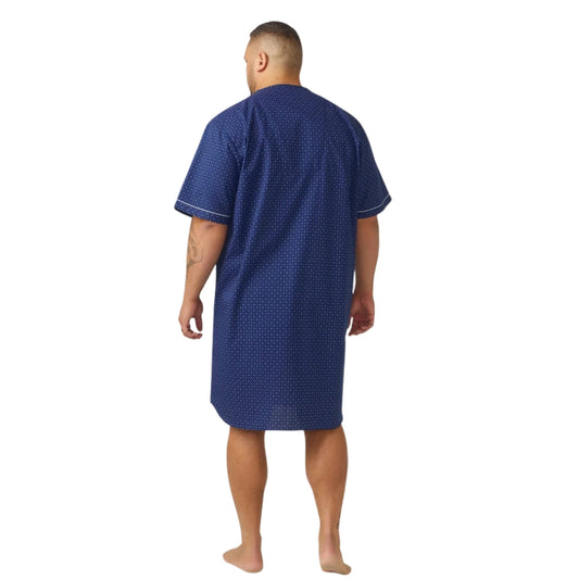 Cotton Mens Nightshirt - Symmetry Print
