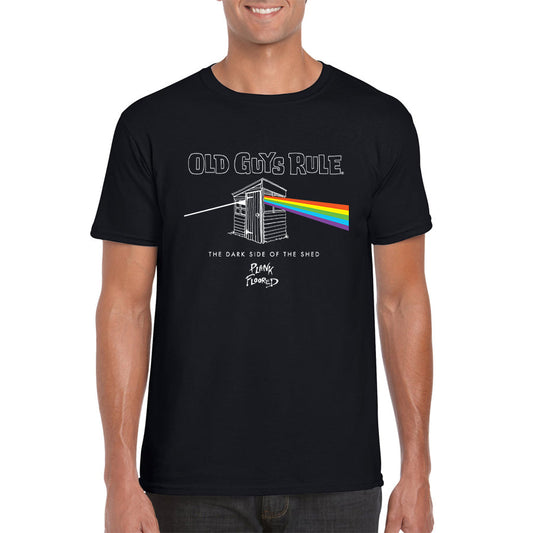 Dark Side of the Shed T-Shirt by Old Guys Rule Black Mens Tshirt by Old Guys Rule OGR | The Bloke Shop