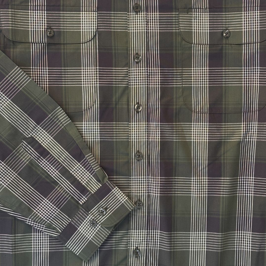 Double Pocket Check Long Sleeve Shirt W26