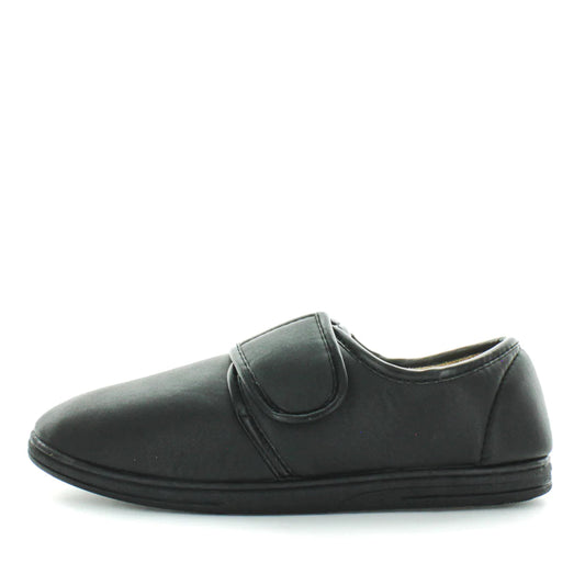 Elton Black Dress Slipper 10 Black Mens Footwear by Panda | The Bloke Shop