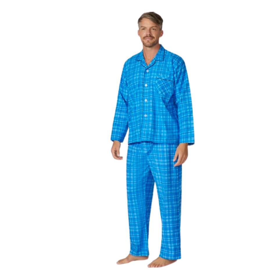 Full Length Flannelette Pyjamas Assorted Mens Sleepwear by Contare | The Bloke Shop