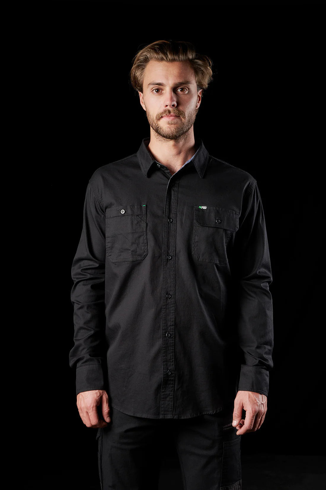 FXD LSH-1™ Long Sleeve Work Shirt S Black Workwear by FXD Workwear | The Bloke Shop