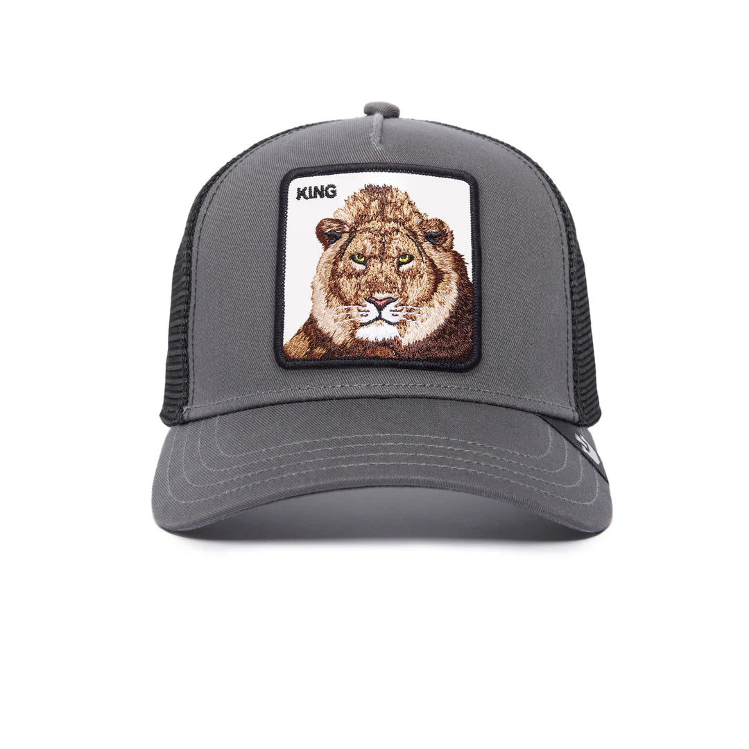 Goorin Bros Trucker Cap - The King Lion OS Grey Cap by Goorin Bros | The Bloke Shop