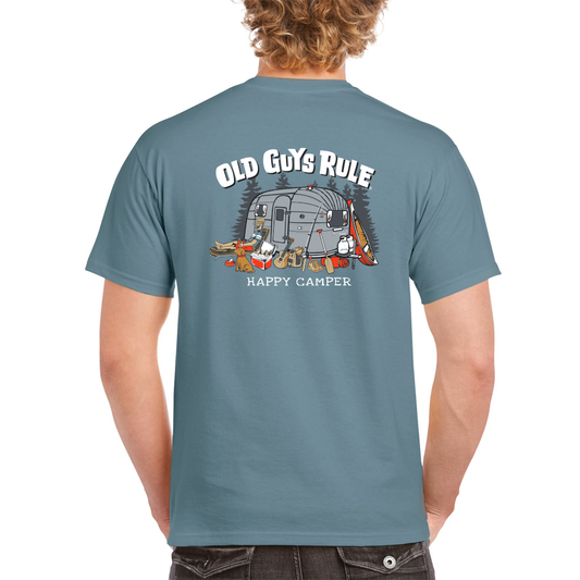 OGR Happy Camper 3XL Blue Mens Tshirt by Old Guys Rule OGR | The Bloke Shop