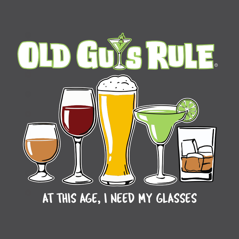I Need My Glasses Heather Mens Tshirt by Old Guys Rule OGR | The Bloke Shop