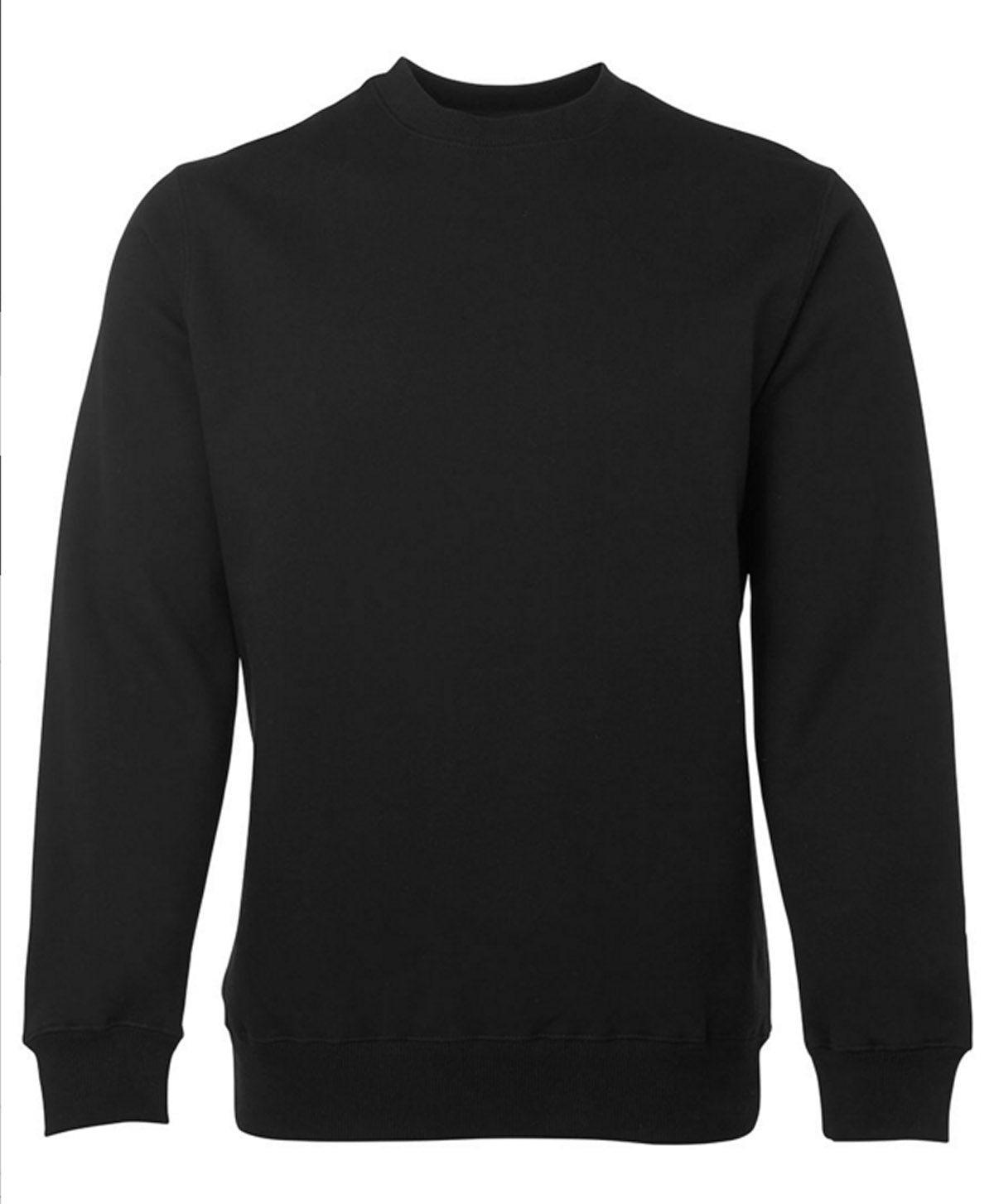 JBs Fleecy Sweater Crew Neck- BLACK NAVY GREY S Black Mens Winter Top by JBs Wear | The Bloke Shop