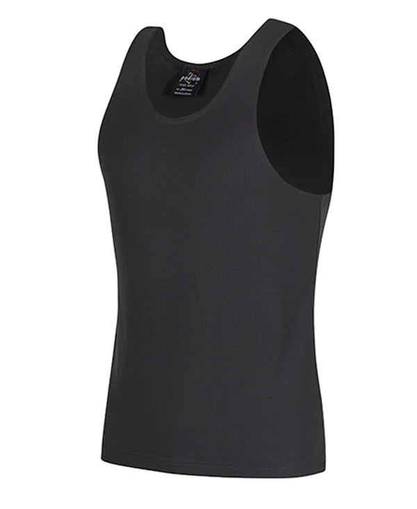Jbs Singlet Plain - BLACK Black Menswear Mature Stock Service by JBs Wear | The Bloke Shop