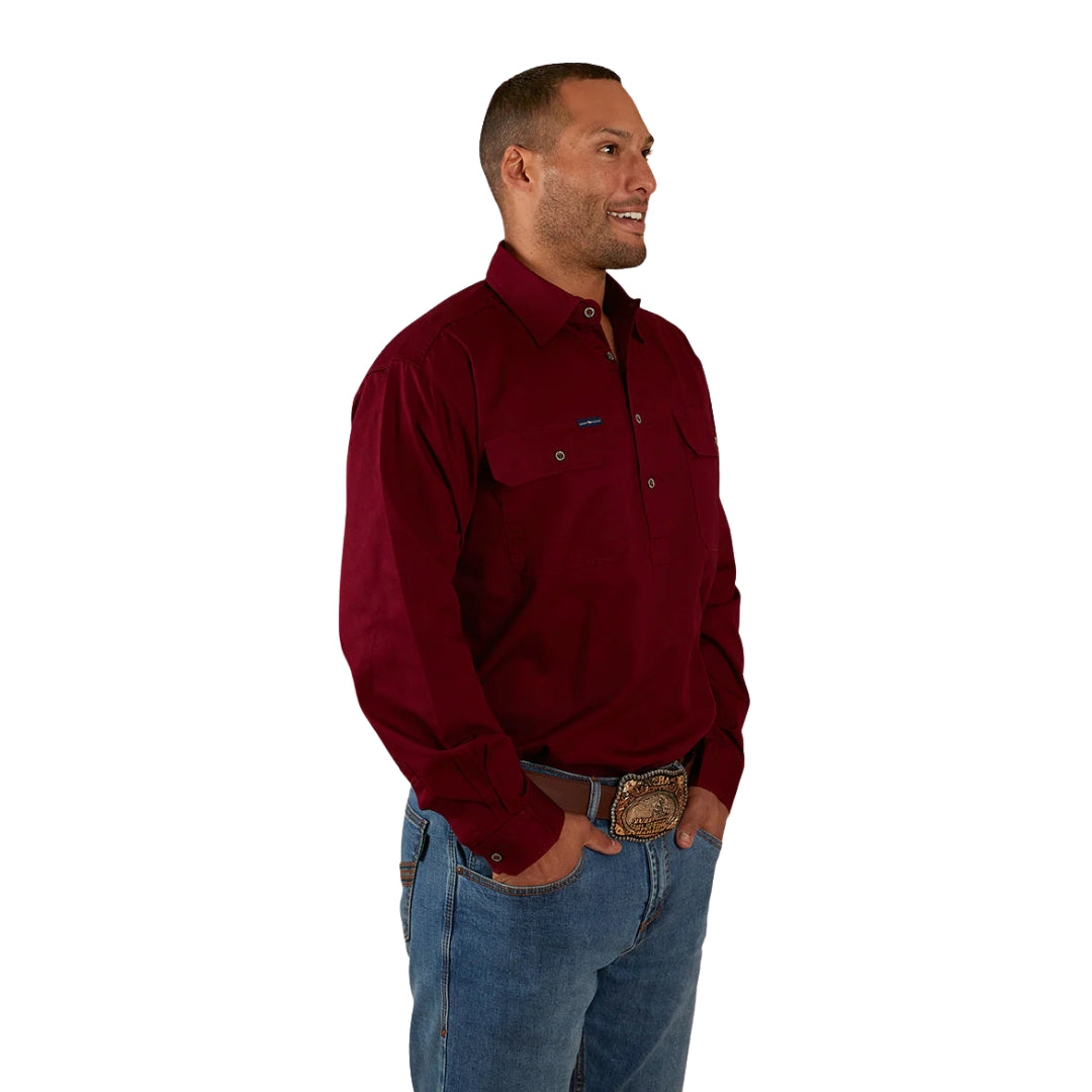 King River Half Button LS Shirt