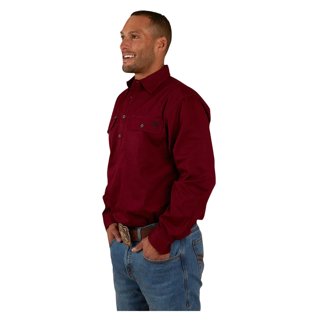 King River Half Button LS Shirt