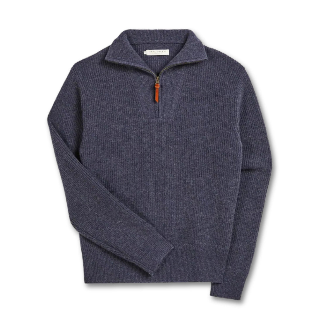 Linton 1/4 Zip Lambswool Knit