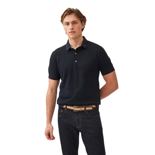 Mason's Flat Knit Polo Shirt