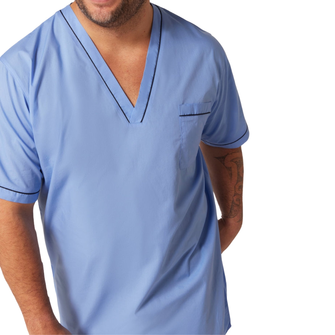 Mens Cotton Short Sleeve Night Shirt