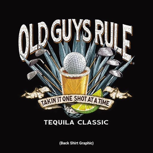 One Shot Golf Tequila Classic T-Shirt Black Tee SS by Old Guys Rule OGR | The Bloke Shop
