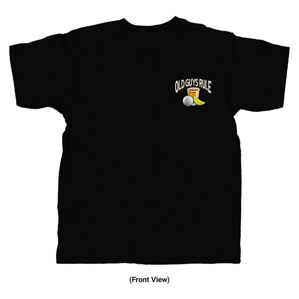 One Shot Golf Tequila Classic T-Shirt Black Tee SS by Old Guys Rule OGR | The Bloke Shop