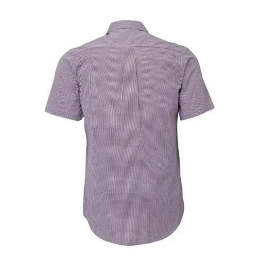 Pilbara Double Pocket Shirt - Short Sleeve Red/Navy Mens Shirt by Pilbara | The Bloke Shop