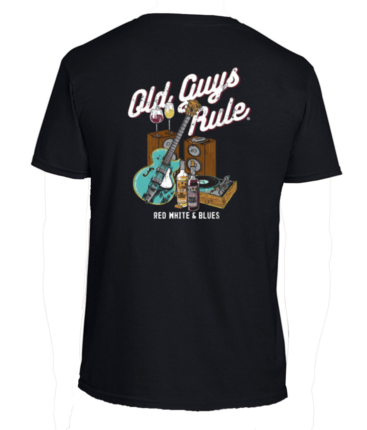 Red White and Blues T-Shirt by Old Guys Rule Black Mens Tshirt by Old Guys Rule OGR | The Bloke Shop