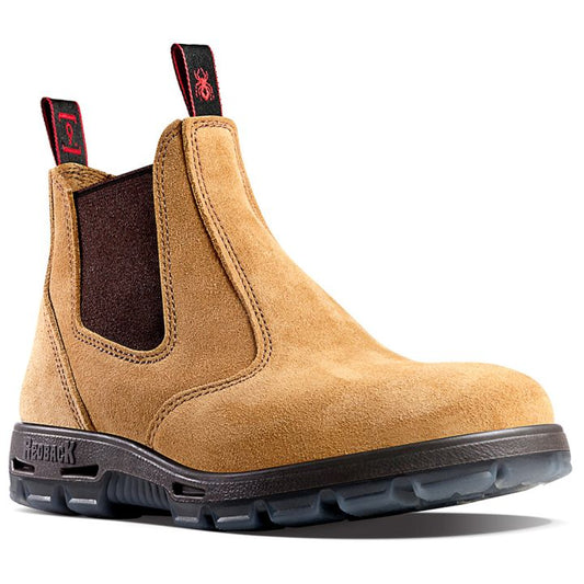 Redback SAFETY Banana Suede Pull On Work Boot 10 Banana Workboots by Redback Boots | The Bloke Shop