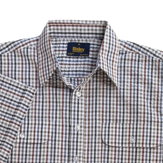 Seersucker Casual Short Sleeve Shirt S26