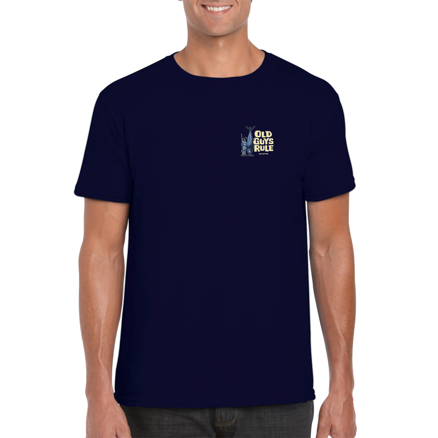Size Matters T-Shirt by Old Guys Rule Navy Mens Tshirt by Old Guys Rule OGR | The Bloke Shop