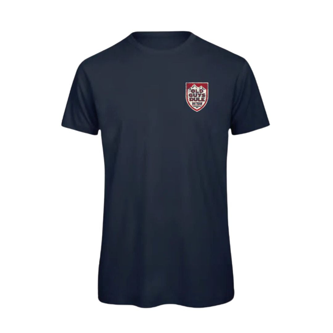 Ski Badge T-Shirt Navy Tee SS by Old Guys Rule OGR | The Bloke Shop