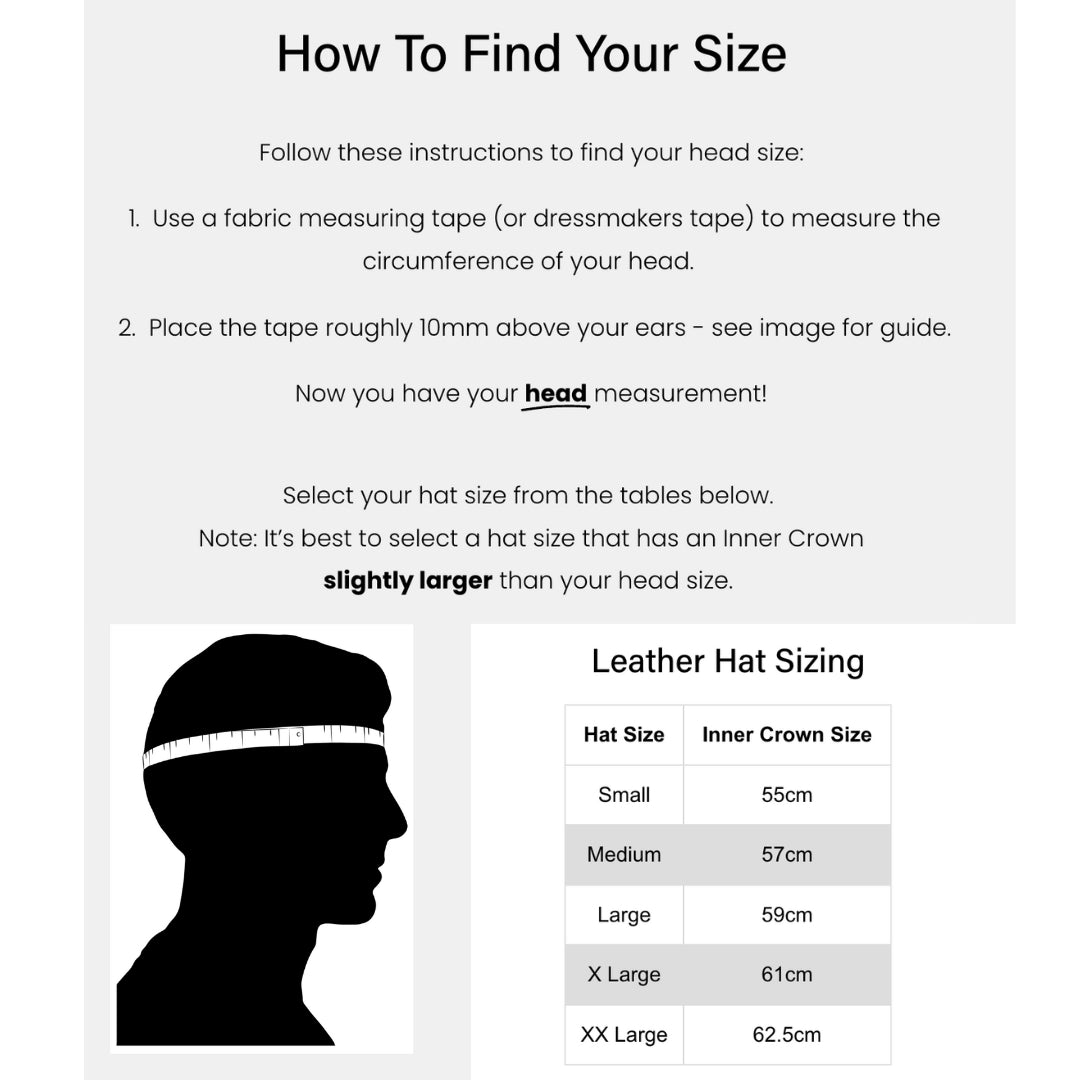 Squashy Leather Hat - Chocolate