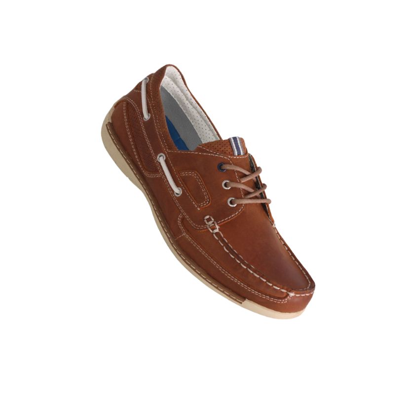 Starboard Boat Shoe 41 Tan Mens Shoes by Slatters | The Bloke Shop