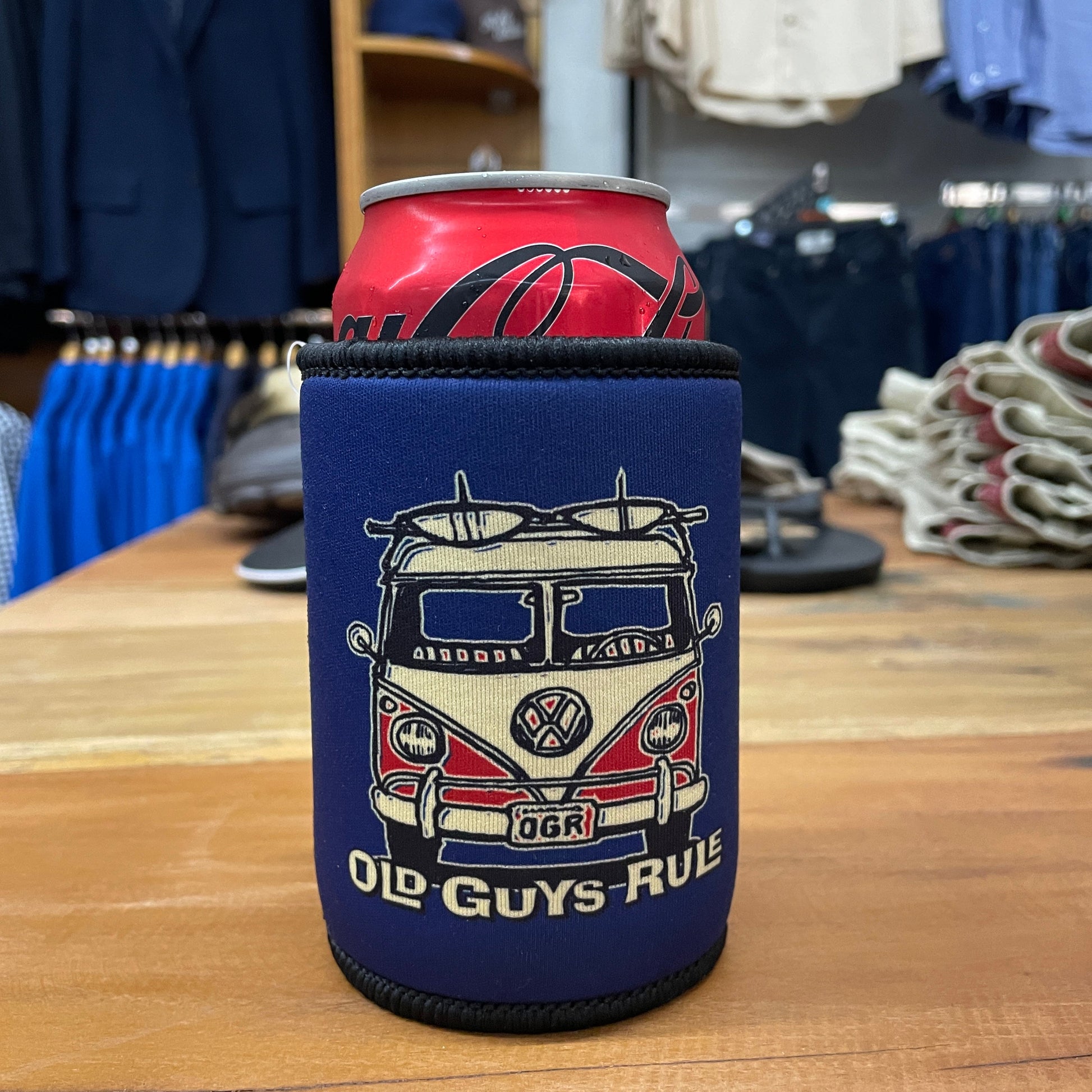 Good Vibrations Stubby Holder OS Blue Accessories by Old Guys Rule OGR | The Bloke Shop