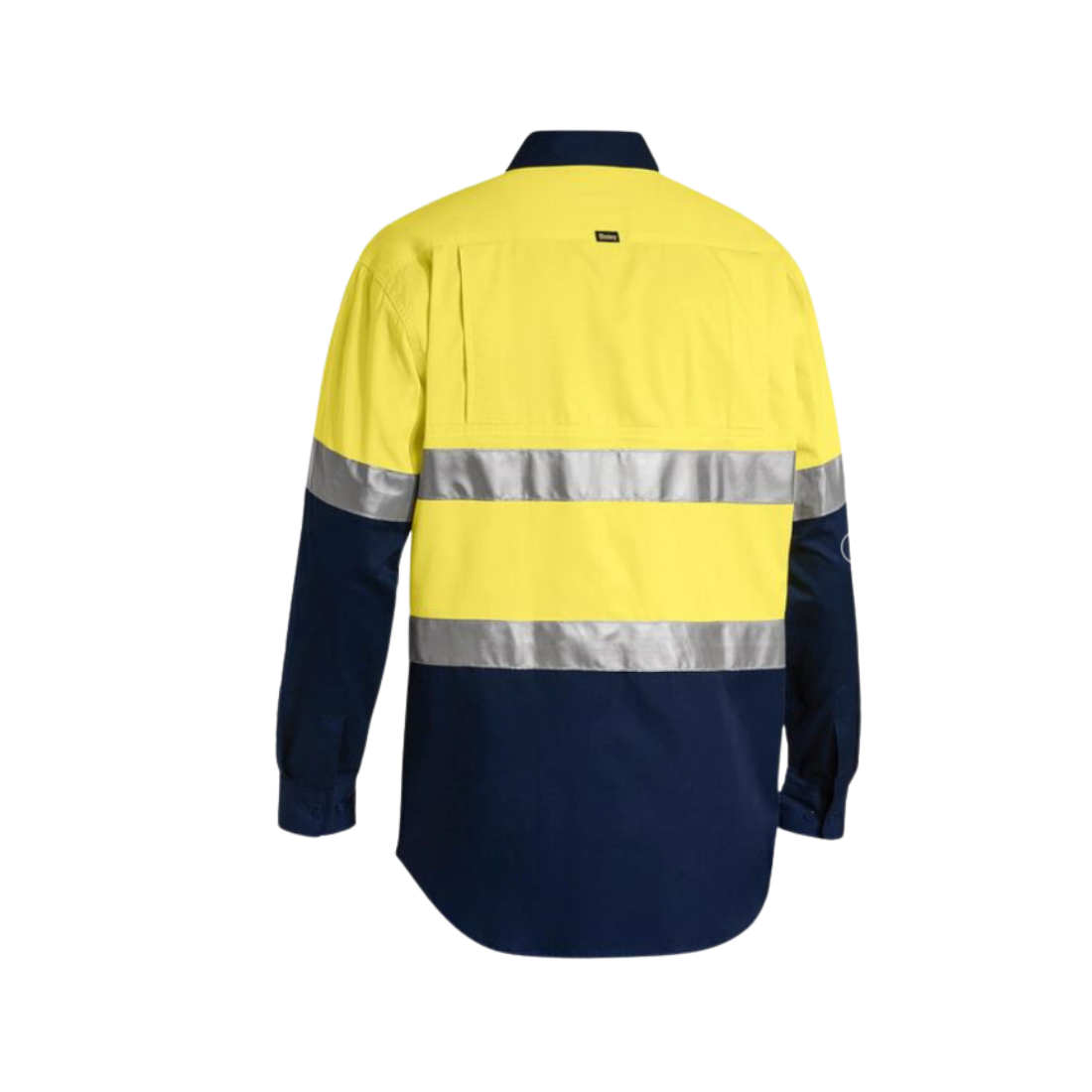 Taped Hi-Vis Cool Lightweight Shirt - Long Sleeve Yelow/Navy Workwear by Bisley | The Bloke Shop