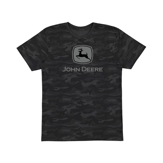 Camo Logo Tee L Black Mens Tshirt by John Deere | The Bloke Shop