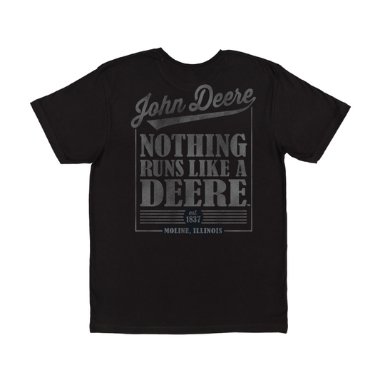 Nothing Runs like Tshirt Black Mens Tshirt by John Deere | The Bloke Shop