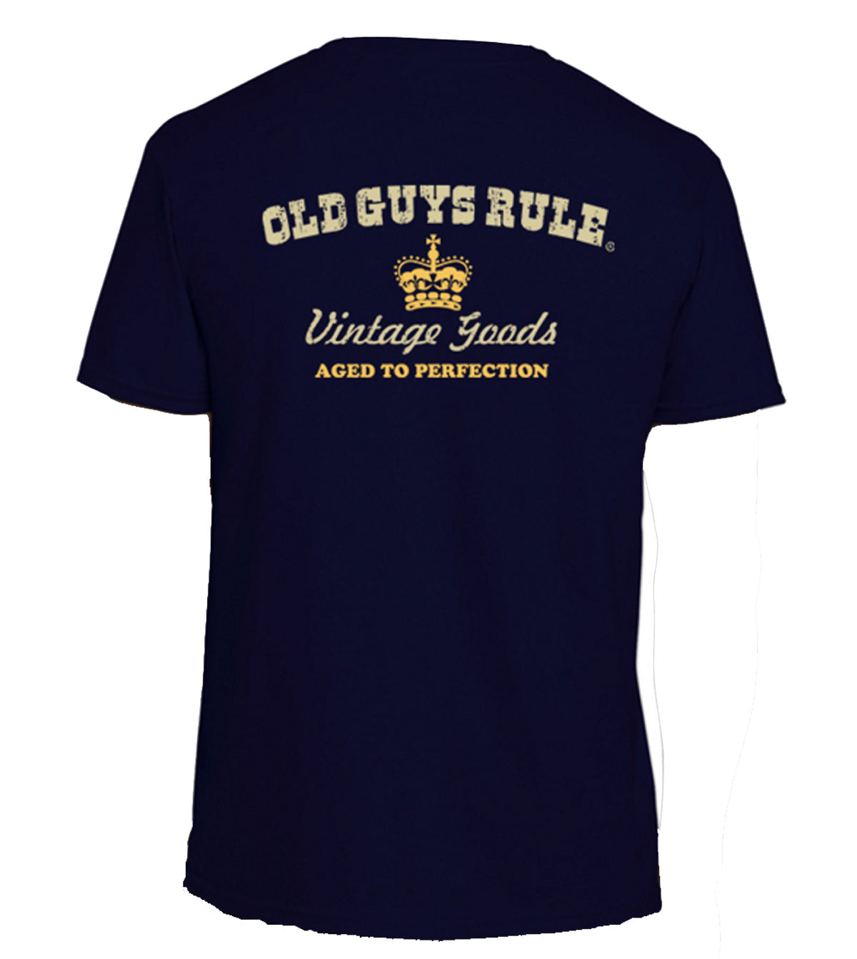Vintage Label Tee Navy Mens Tshirt by Old Guys Rule OGR | The Bloke Shop
