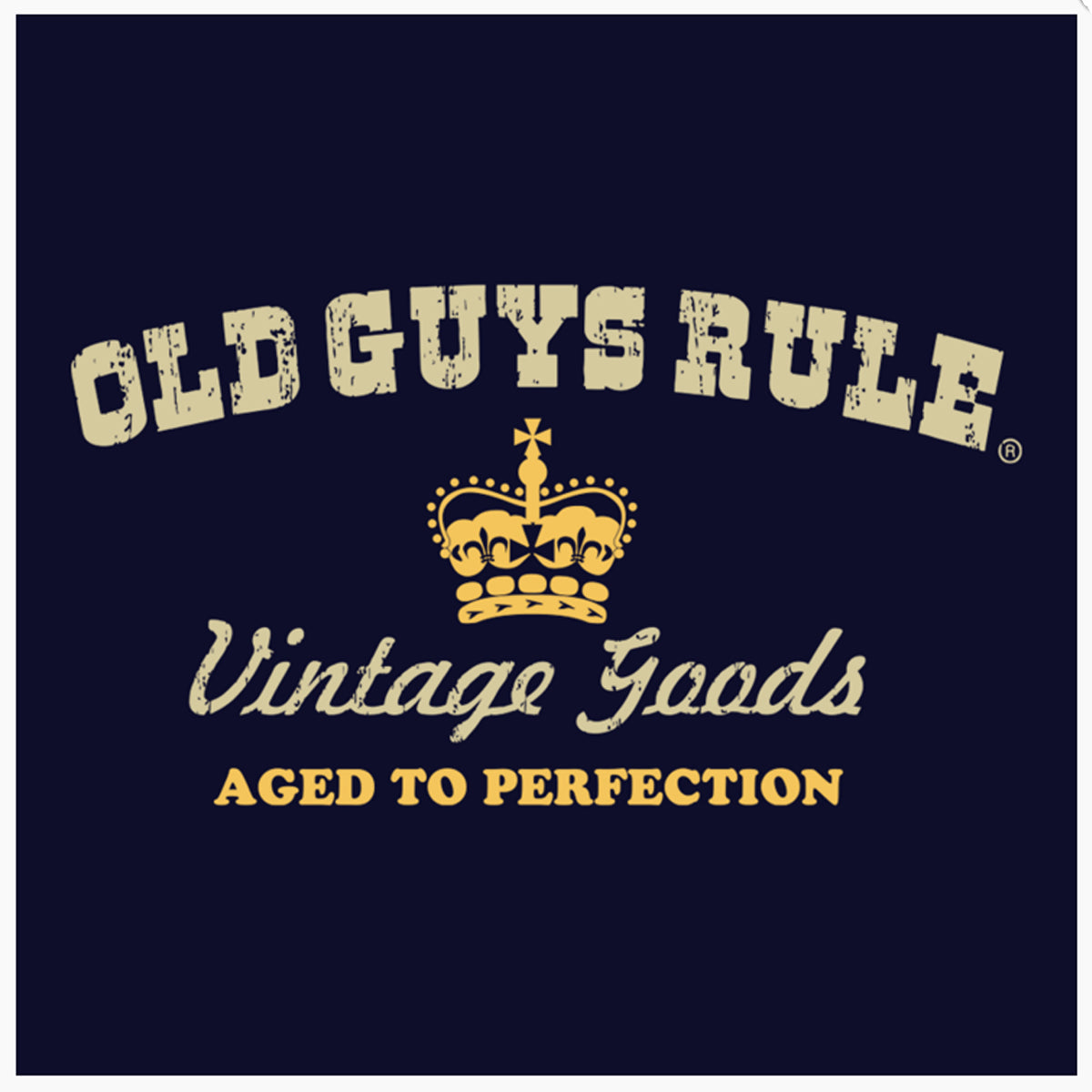 Vintage Label Tee Navy Mens Tshirt by Old Guys Rule OGR | The Bloke Shop