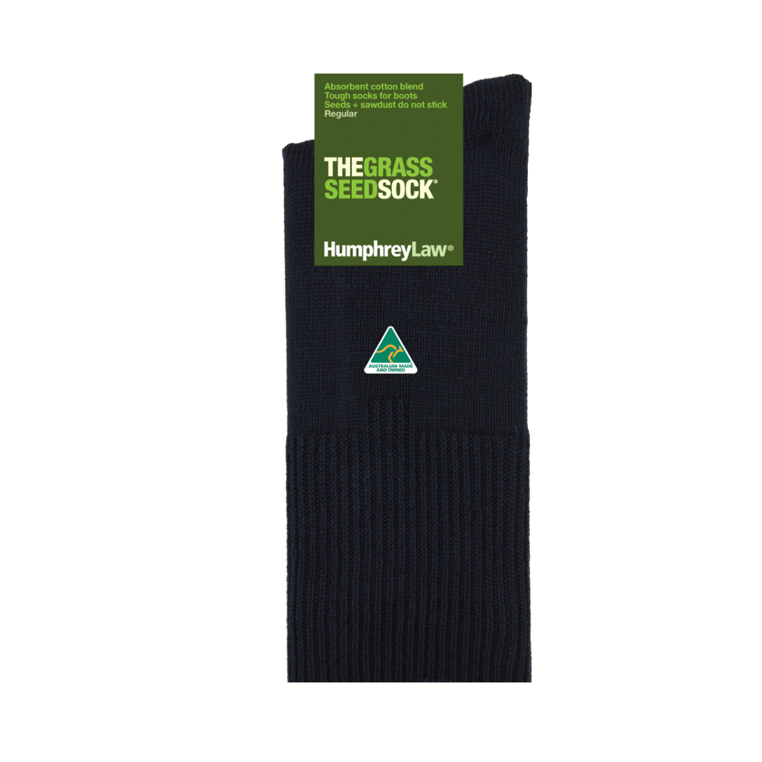 The Grass Seed Sock by Humphrey Law L Black Mens Socks by Humphrey Law Socks | The Bloke Shop