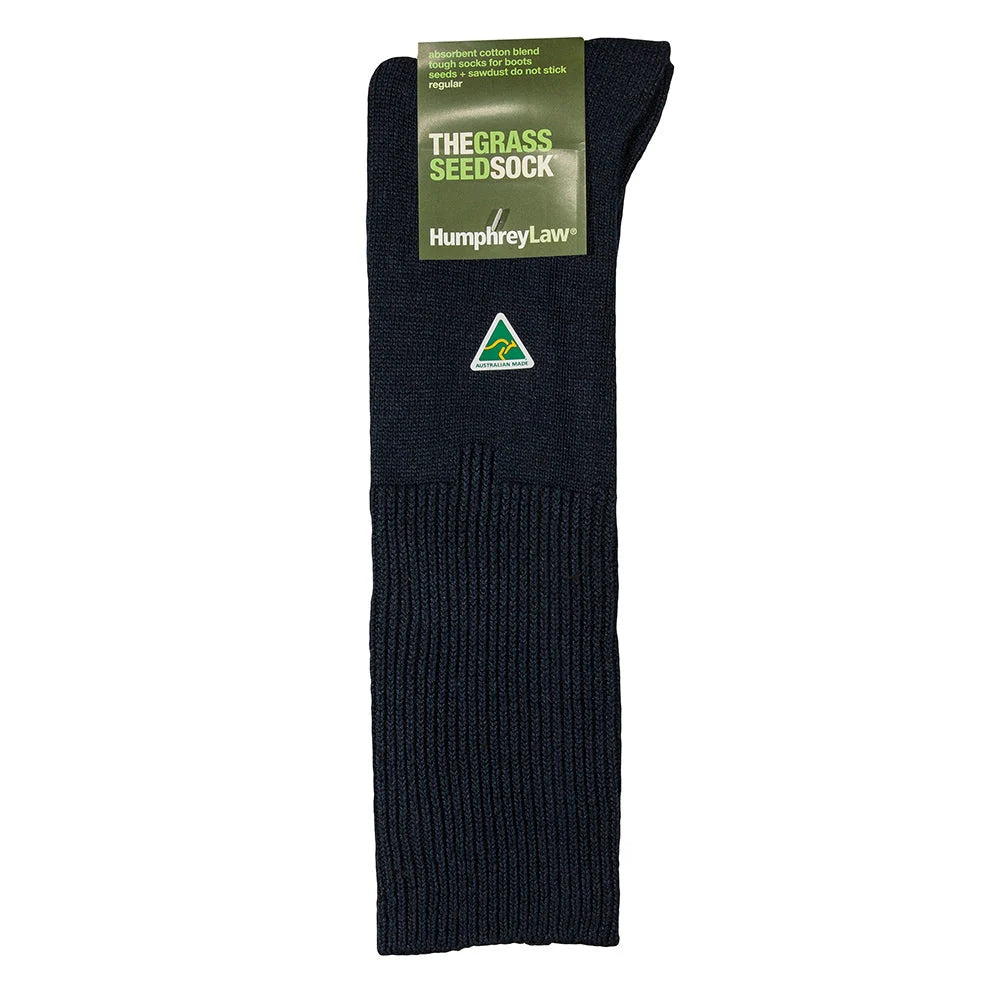 The Grass Seed Half-Hose Sock by Humphrey Law L Black Socks by Humphrey Law Socks | The Bloke Shop